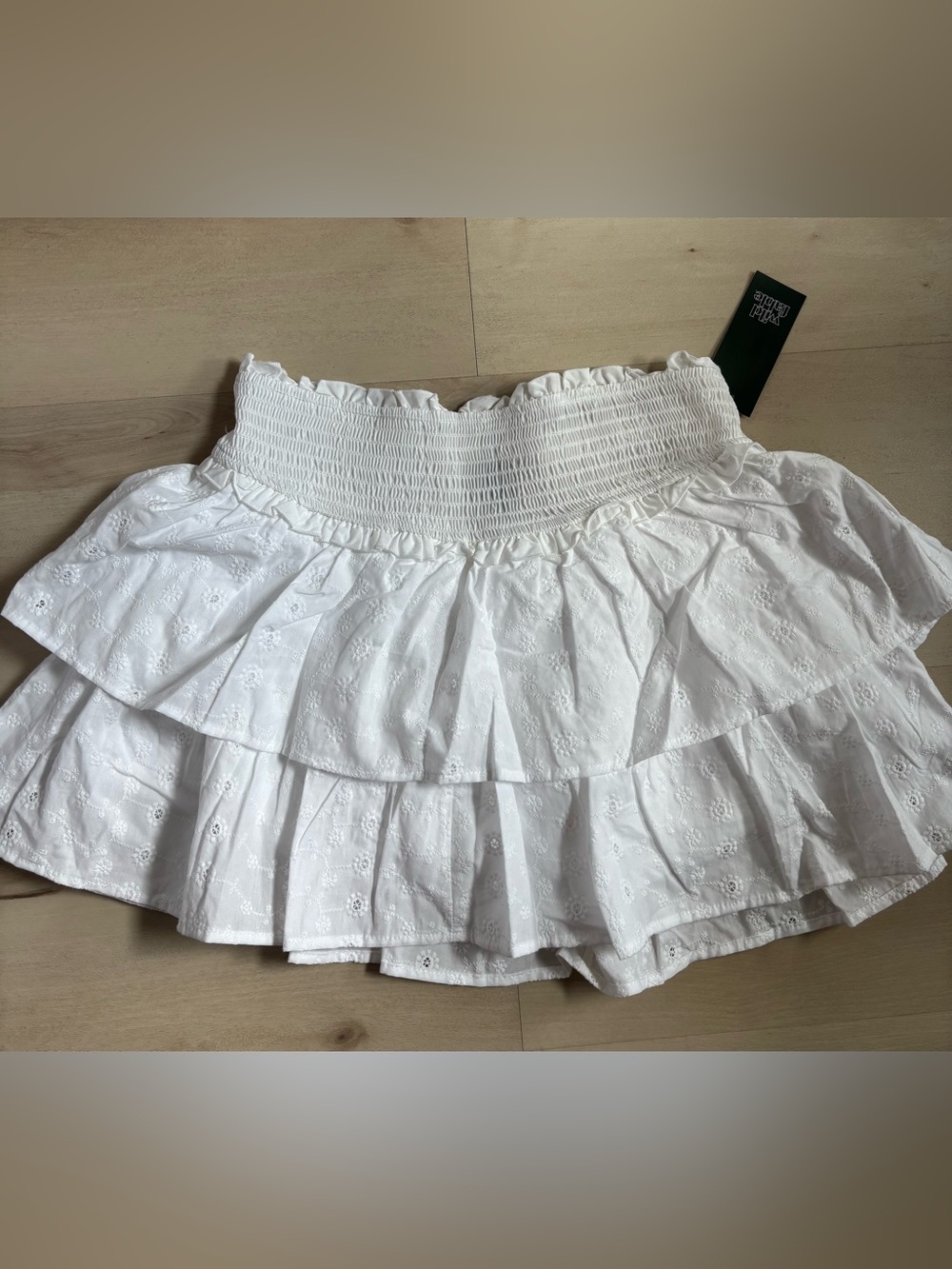 Wild Fable Sz Medium White Skirt Ruffled Tiered Knee Length Coquette Girly
